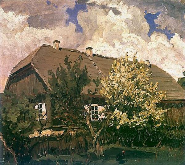 Ferdynand Ruszczyc Manor house in Bohdanow oil painting picture
